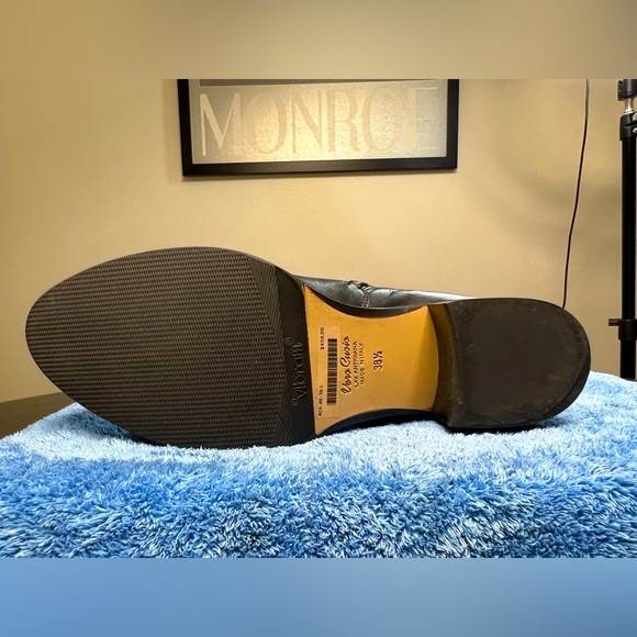 Le PePe Canoscio Fango Black leather and grey suede riding boots - Picture 9 of 16